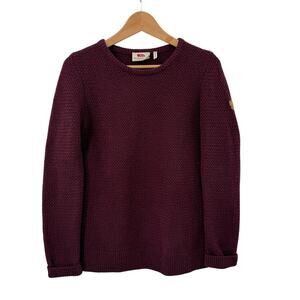 fjallraven ovik structure sweater dark garnet